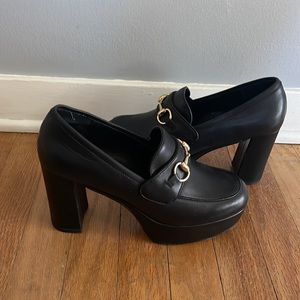 Steve Madden Horsebit platform heeled loafers